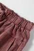 Mineral Wash Lace Up Raw Hem Wide Leg Pants