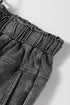 Mineral Wash Lace Up Raw Hem Wide Leg Pants