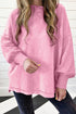 Mineral Wash Oversized Balloon Sleeve Raw Hem Sweatshirt