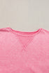 Mineral Wash Patchwork Drop Sleeve Relaxed Tee