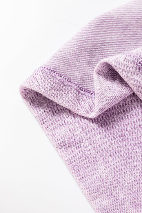 Mineral Wash Patchwork Drop Sleeve Relaxed Tee