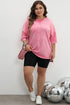 Mineral Wash Patchwork Drop Sleeve Relaxed Tee