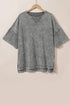Mineral Wash Patchwork Drop Sleeve Relaxed Tee