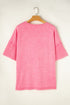 Mineral Wash Patchwork Drop Sleeve Relaxed Tee
