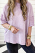 Mineral Wash Patchwork Drop Sleeve Relaxed Tee