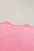 Mineral Wash Patchwork Drop Sleeve Relaxed Tee