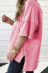 Mineral Wash Patchwork Drop Sleeve Relaxed Tee