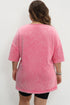 Mineral Wash Patchwork Drop Sleeve Relaxed Tee