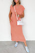 Mineral Wash Pocketed H Line Long T Shirt Dress