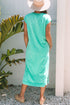 Mineral Wash Pocketed H Line Long T Shirt Dress