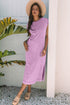 Mineral Wash Pocketed H Line Long T Shirt Dress