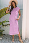Mineral Wash Pocketed H Line Long T Shirt Dress