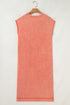 Mineral Wash Pocketed H Line Long T Shirt Dress