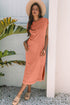 Mineral Wash Pocketed H Line Long T Shirt Dress