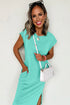 Mineral Wash Pocketed H Line Long T Shirt Dress