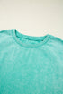 Mineral Wash Pocketed H Line Long T Shirt Dress