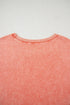 Mineral Wash Pocketed H Line Long T Shirt Dress