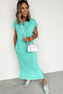 Mineral Wash Pocketed H Line Long T Shirt Dress