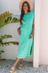 Mineral Wash Pocketed H Line Long T Shirt Dress