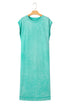 Mineral Wash Pocketed H Line Long T Shirt Dress