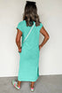 Mineral Wash Pocketed H Line Long T Shirt Dress
