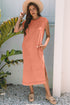 Mineral Wash Pocketed H Line Long T Shirt Dress