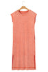 Mineral Wash Pocketed H Line Long T Shirt Dress