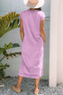 Mineral Wash Pocketed H Line Long T Shirt Dress