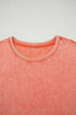 Mineral Wash Pocketed H Line Long T Shirt Dress