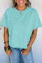 Mineral Wash Raglan Sleeve Boxy Fit Cropped Tee