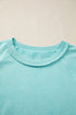 Mineral Wash Raglan Sleeve Boxy Fit Cropped Tee