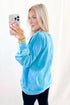 Mineral Wash Raw Edge Pocket Oversized Sweatshirt