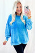 Mineral Wash Raw Edge Pocket Oversized Sweatshirt