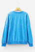 Mineral Wash Raw Edge Pocket Oversized Sweatshirt