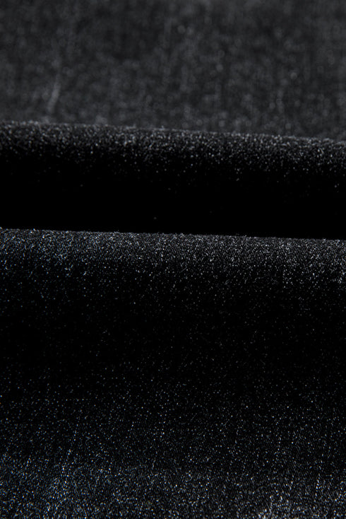 Mineral Wash Raw Hem High Waist Flared Jeans