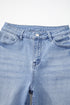 Mineral Wash Raw Hem High Waist Flared Jeans