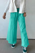 Mineral Wash Raw Hem Wide Leg Drawstring Pants