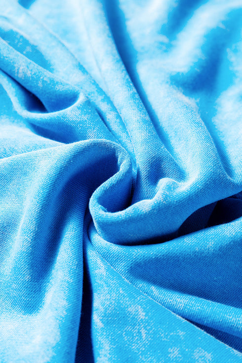 Mineral Wash Raw Seam Double Patch Pocket Pullover Sweatshirt