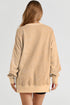 Mineral Wash Ribbed Trim Oversized Tunic Sweatshirt