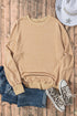 Mineral Wash Ribbed Trim Oversized Tunic Sweatshirt