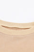Mineral Wash Ribbed Trim Oversized Tunic Sweatshirt