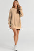 Mineral Wash Ribbed Trim Oversized Tunic Sweatshirt