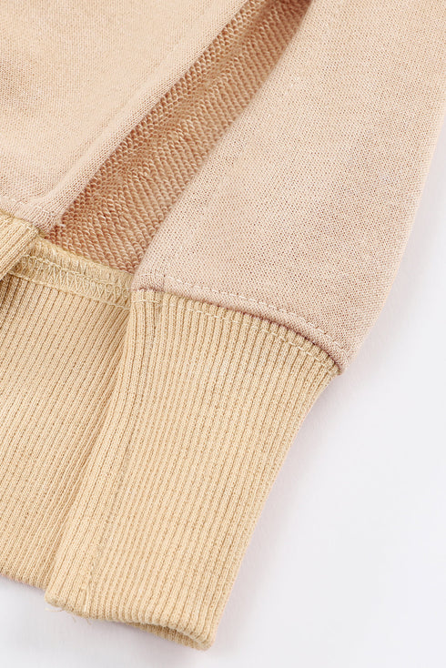 Mineral Wash Ribbed Trim Oversized Tunic Sweatshirt