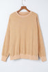 Mineral Wash Ribbed Trim Oversized Tunic Sweatshirt