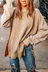 Mineral Wash Ribbed Trim Oversized Tunic Sweatshirt