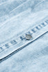 Mineral Wash Ruffled Puff Sleeve Buttoned Denim Mini Dress