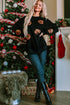 Mineral Wash Sequin Pumpkin Patch Oversized Pullover Sweatshirt