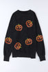 Mineral Wash Sequin Pumpkin Patch Oversized Pullover Sweatshirt