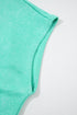 Mineral Wash Short Sleeve Drawstring Cutout Back Romper