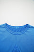 Mineral Wash Star Print Mesh Patchwork Tee